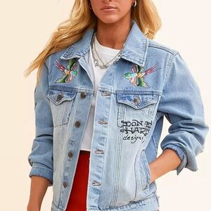 Ed Hardy Brave Eagle Denim Jacket
